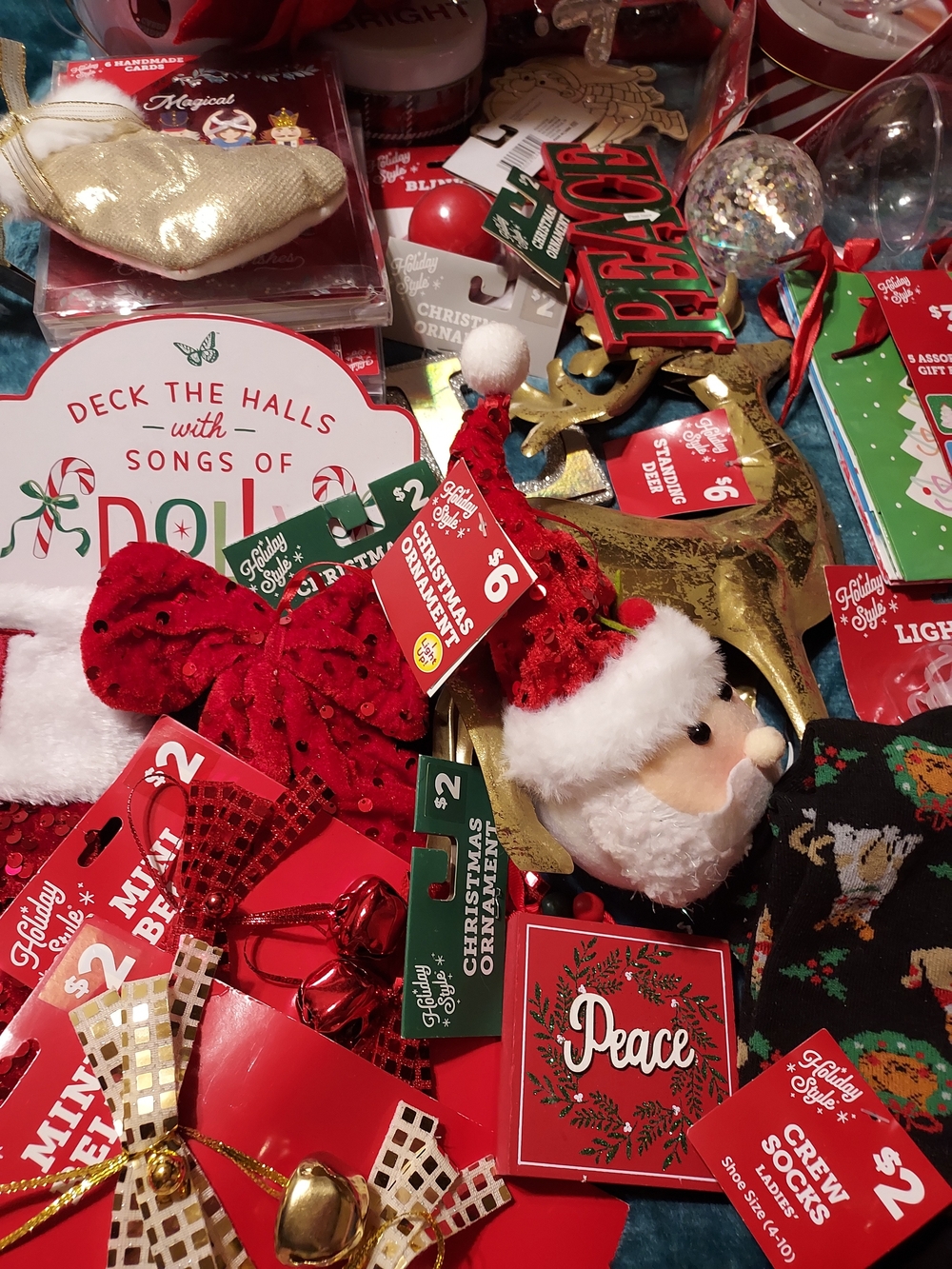 Christmas Mystery Box Ornaments Ribbon Cards Plush Bows Gift Bags Mugs Canister